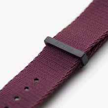 Burgundy Nylon Watch Strap