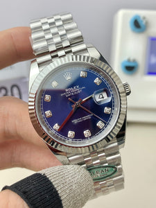 41 Blue Diamond Dial Watch